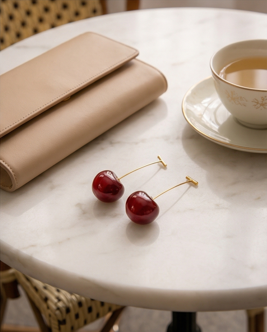 Cherry Drop Earrings