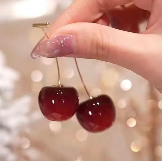 Cherry Drop Earrings